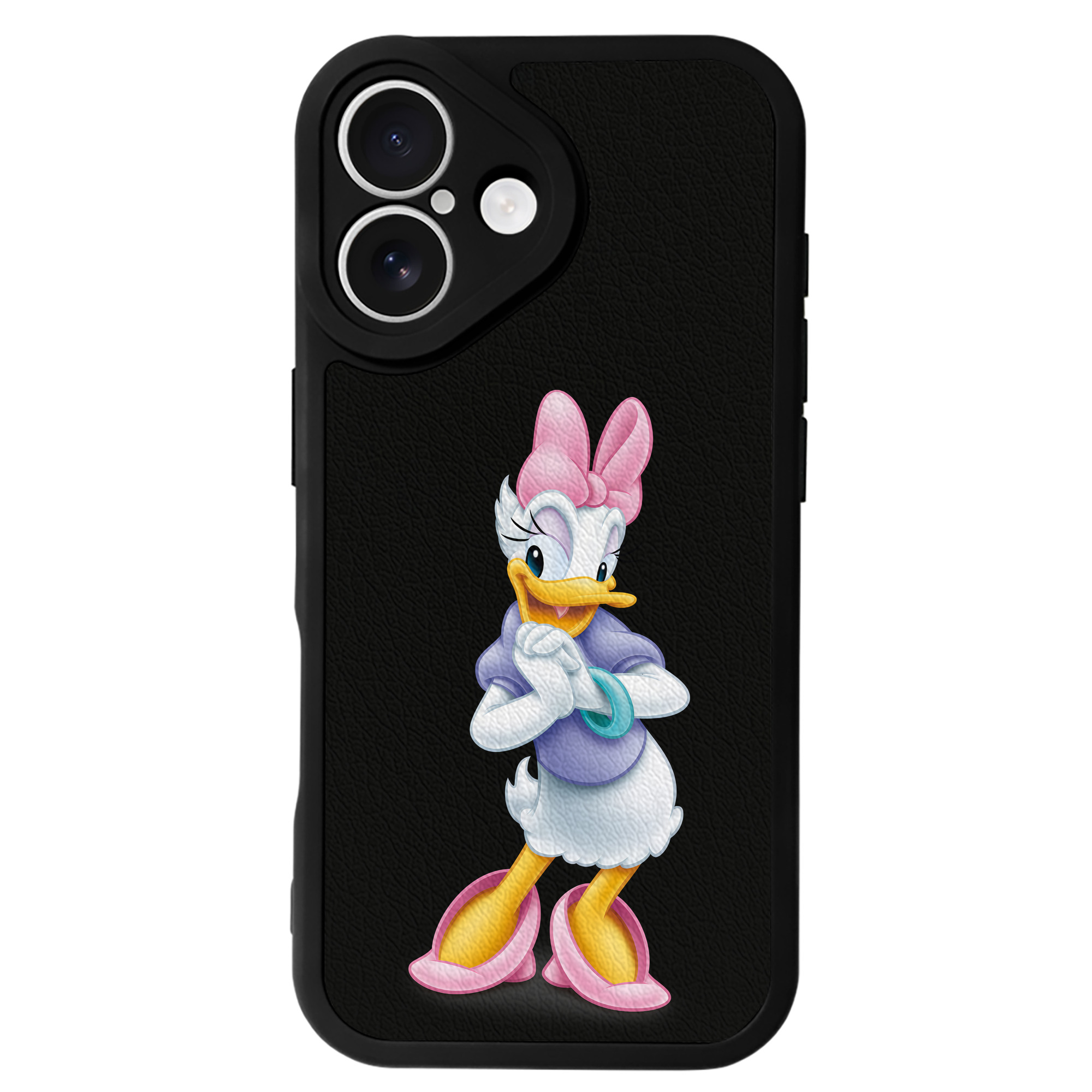 （画像用） ミッキーマウス Mickey Mouse 【iPhone 16シリーズ対応】シリコンスマホケース（レザー調） 材質：シリコン